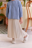 The Sarang Sun-Pleats Skirt - Cream