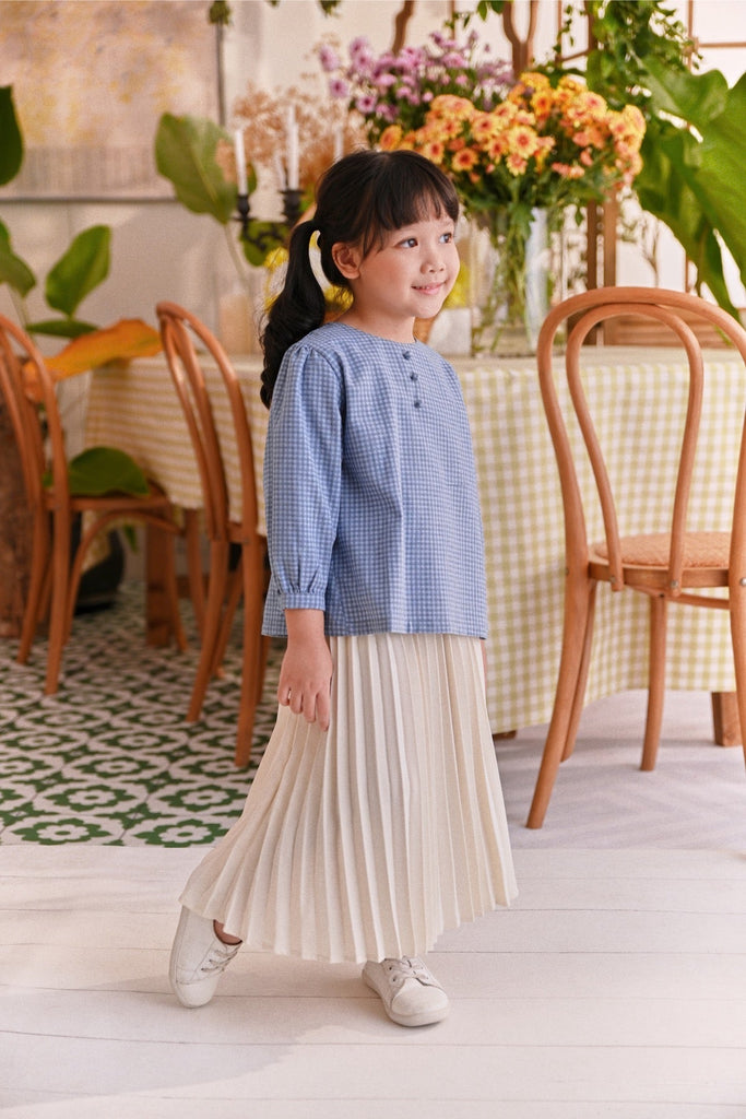 The Sarang Sun-Pleats Skirt - Cream