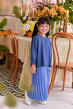 The Sarang Sun-Pleats Skirt - Steel Blue