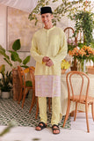 The Sarang Men Baju Melayu Top - Light Yellow
