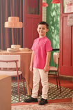 The Spring Dawn Mandarin Shirt - Fuchsia Pink
