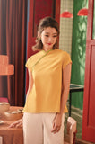 The Spring Dawn Women Classic Cheongsam Top - Mustard