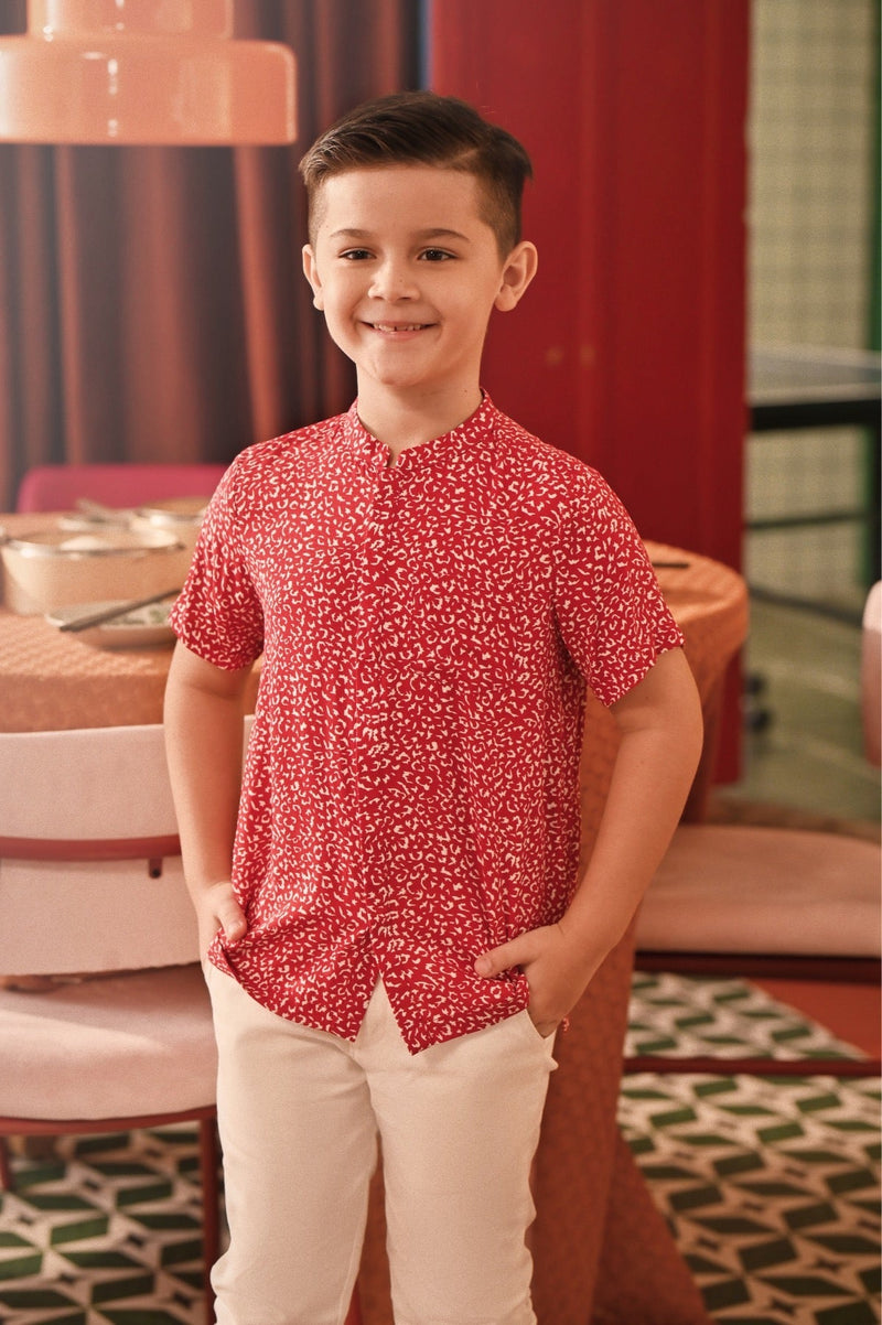 The Spring Dawn Mandarin Shirt - Spring Confetti