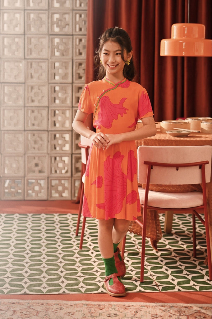 The Spring Dawn Blossom Cheongsam Dress - Sweet Mandarin