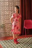 The Spring Dawn Blossom Cheongsam Dress - Poppy Pink