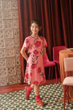 The Spring Dawn Blossom Cheongsam Dress - Poppy Pink