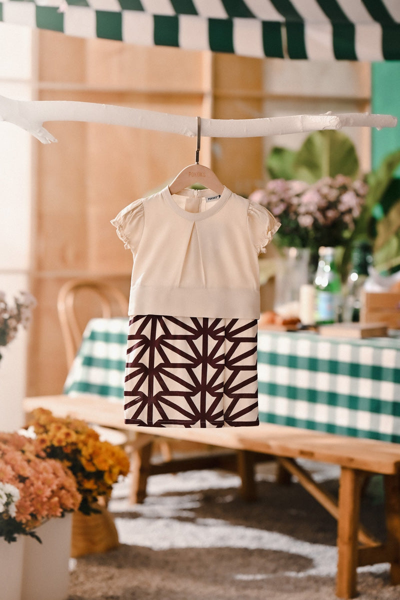 The Embun Babies Kurung - Cream Topangan