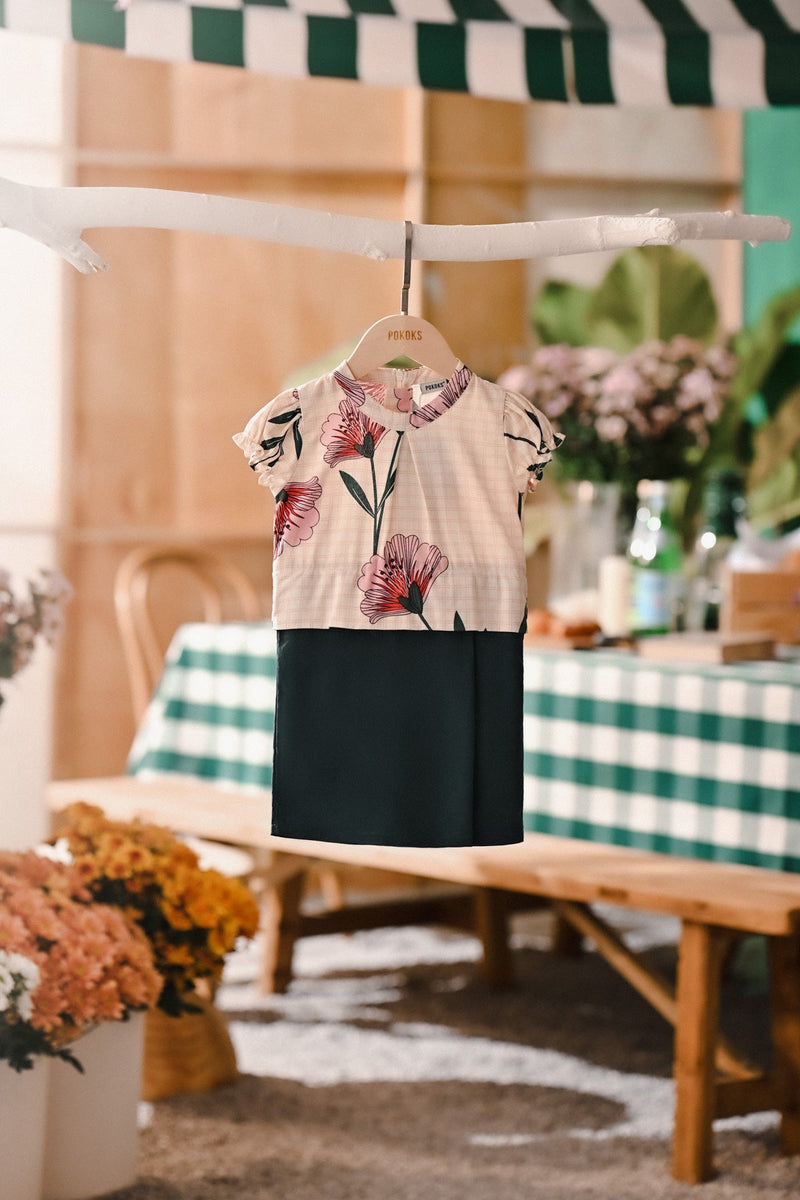 The Embun Babies Kurung - Emerald Green
