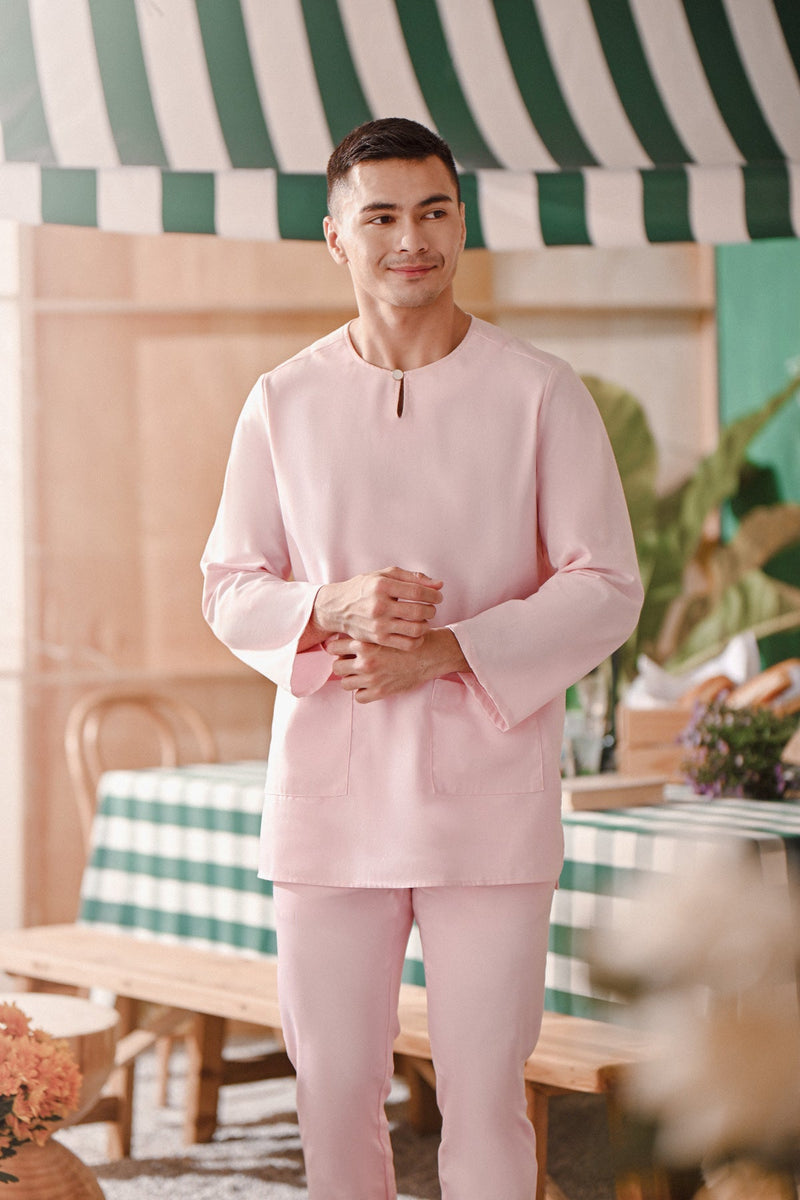 The Embun Men Kurta - Pink
