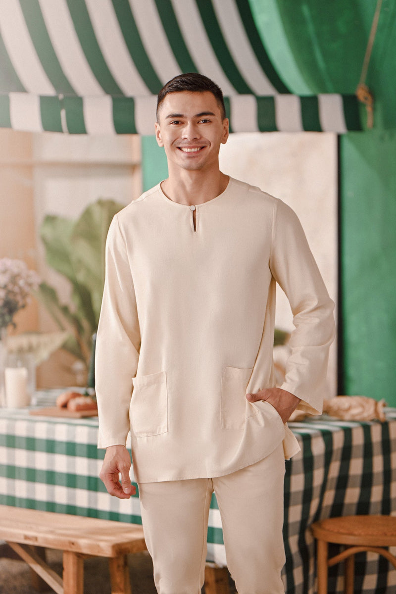 The Embun Men Kurta - Cream