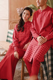 The Embun Women Doll Blouse - Red Checked