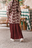 The Embun Back Pleated Skirt - Mangosteen