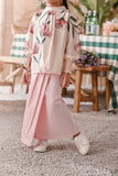 The Embun Pleats Folded Skirt - Pink