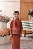 The Embun Doll Blouse - Brown Checked