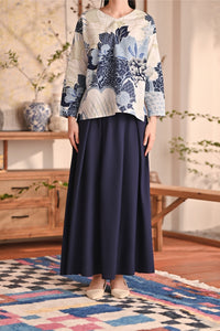 The Heiwa Women A-Line Skirt - Navy Blue