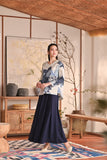 The Heiwa Women A-Line Skirt - Navy Blue