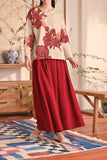 The Heiwa Women A-Line Skirt - Maroon