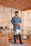 The Heiwa Men Short Sleeve Kurta - Blue West