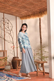 The Heiwa Women A-Line Skirt - Fog Blue