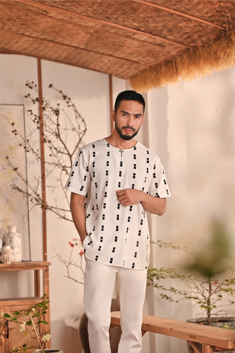 The Heiwa Men Short Sleeve Kurta - Sora