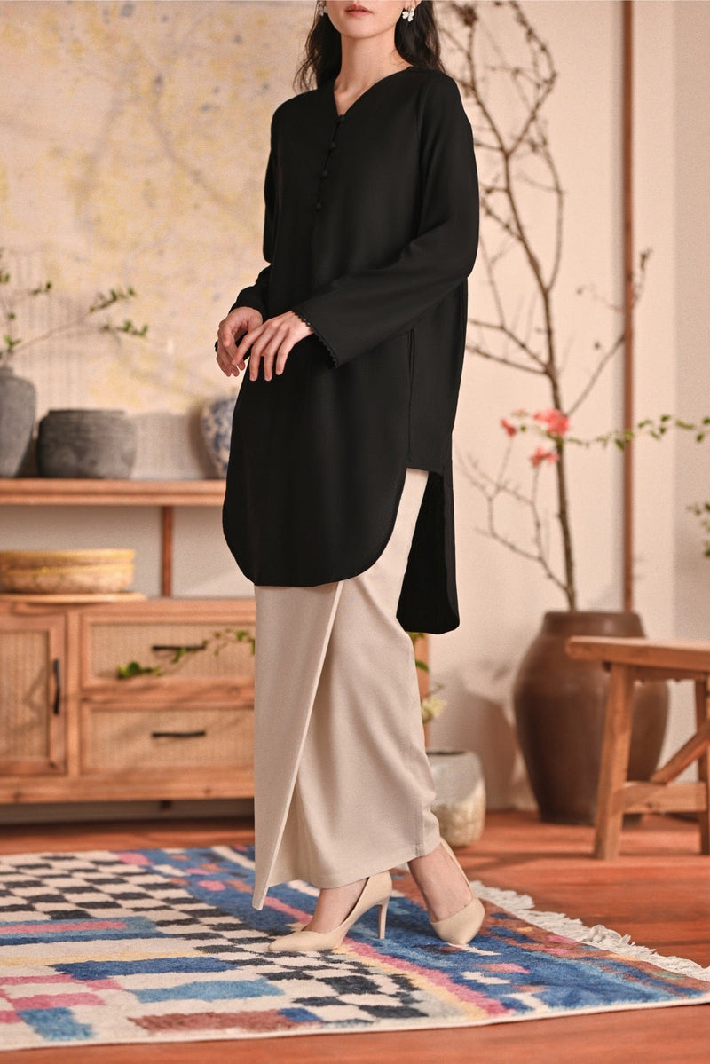 The Heiwa Women Folded Skirt - Champagne