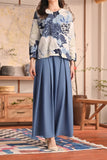 The Heiwa Women A-Line Skirt - Blue West