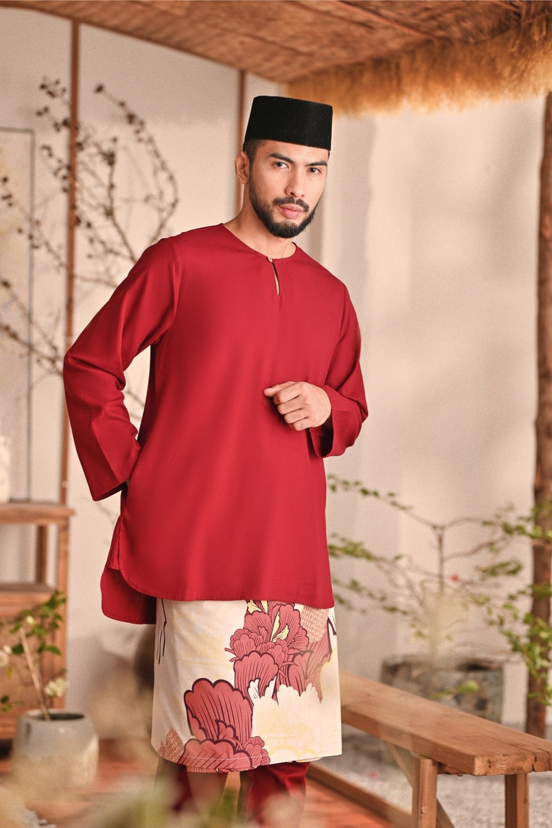 The Heiwa Men Kurta - Maroon