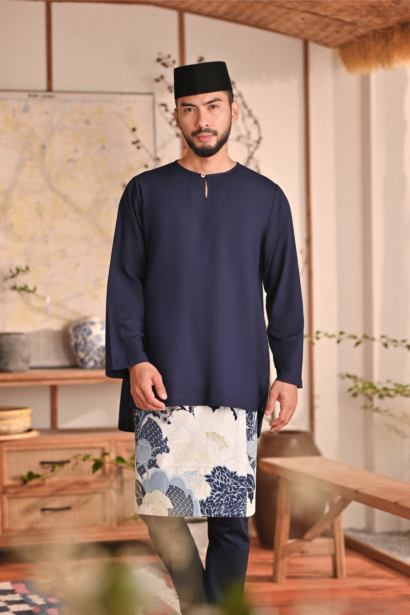 The Heiwa Men Kurta - Navy Blue