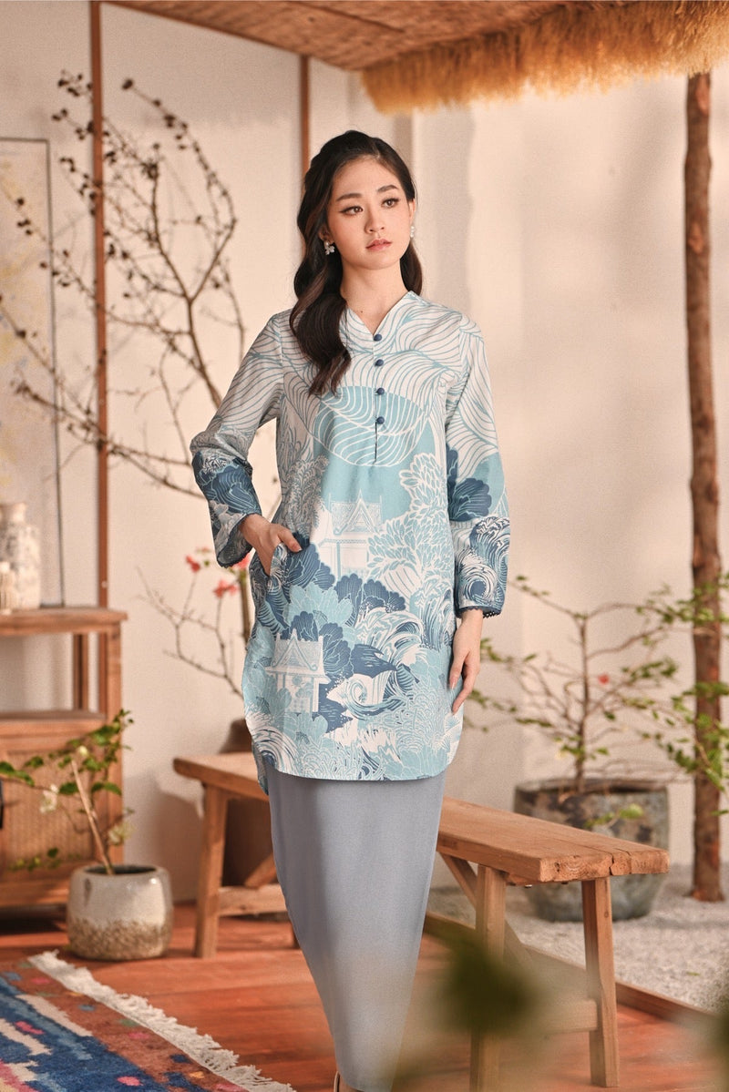 The Heiwa Women Bright Kurung Top - Kaze