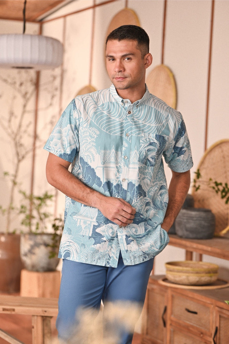 The Heiwa Men Batik Shirt - Kaze