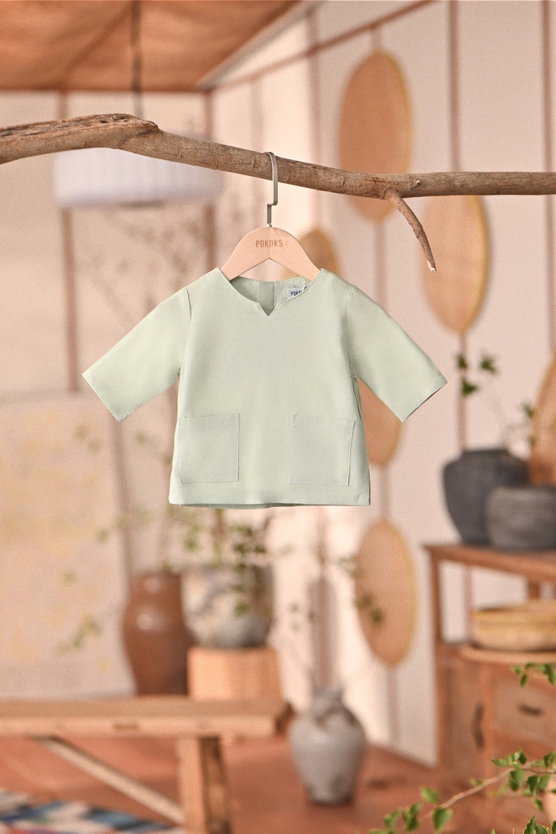 The Heiwa Babies Kurta - Fog Green