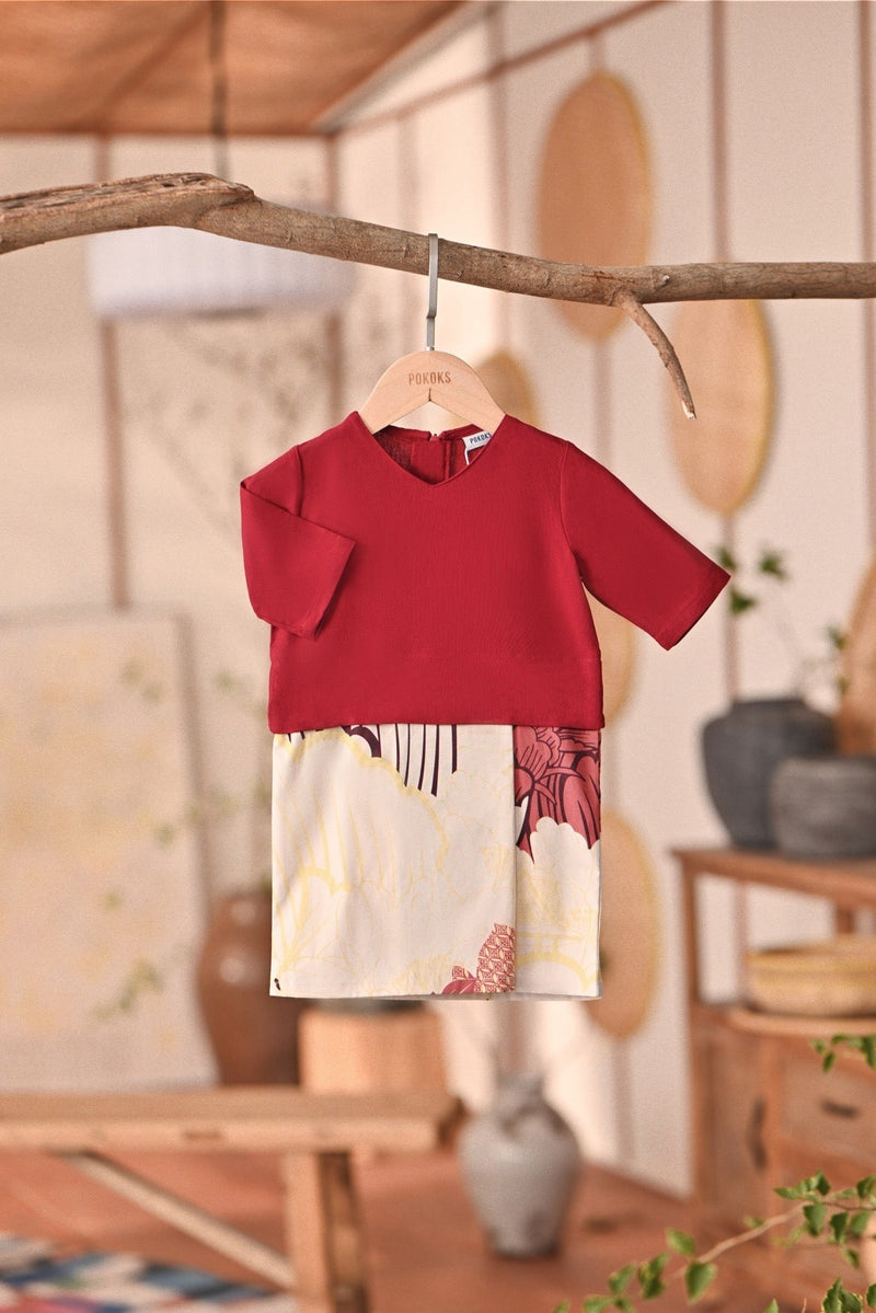 The Heiwa Babies Kurung - Maroon