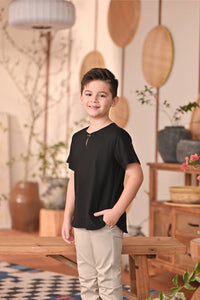 The Heiwa Short Sleeve Kurta - Black