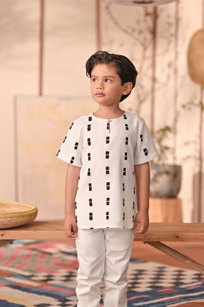 The Heiwa Short Sleeve Kurta - Sora