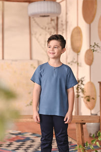 The Heiwa Short Sleeve Kurta - Blue West