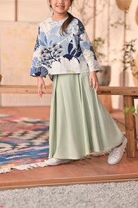 The Heiwa A-Line Skirt - Fog Green