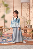 The Heiwa A-Line Skirt - Fog Blue