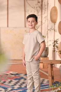 The Heiwa Short Sleeve Kurta - Champagne