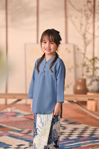 The Heiwa Bright Kurung Top - Blue West