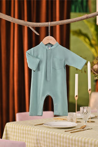 The Capai Babies Baju Melayu Jumpsuit - Vegan Green