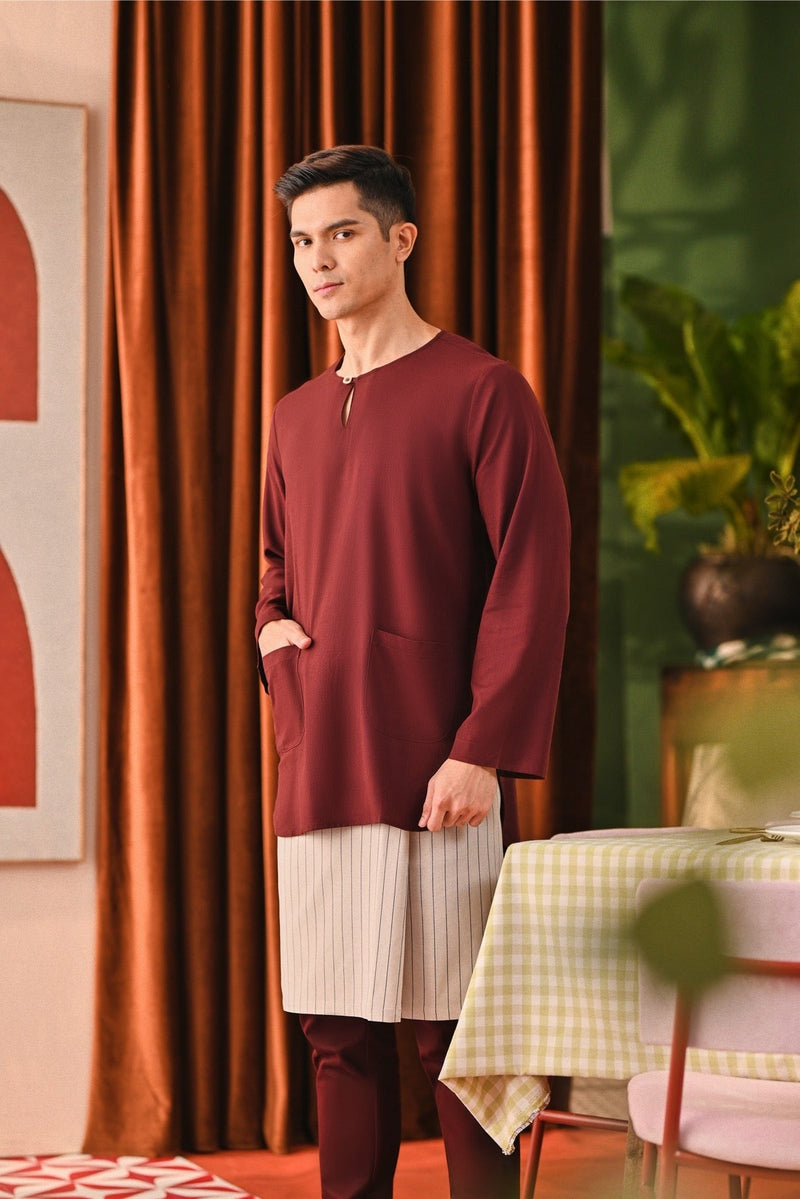 The Capai Men Kurta - Mangosteen
