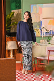 The Capai Women Jacquard Skirt - Borneo Sky