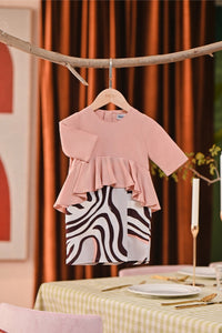 The Capai Babies Peplum Kurung - Rose Pink