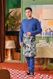 The Capai Men Baju Melayu Top - Steel Blue