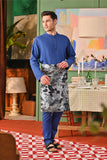 The Capai Men Baju Melayu Top - Steel Blue