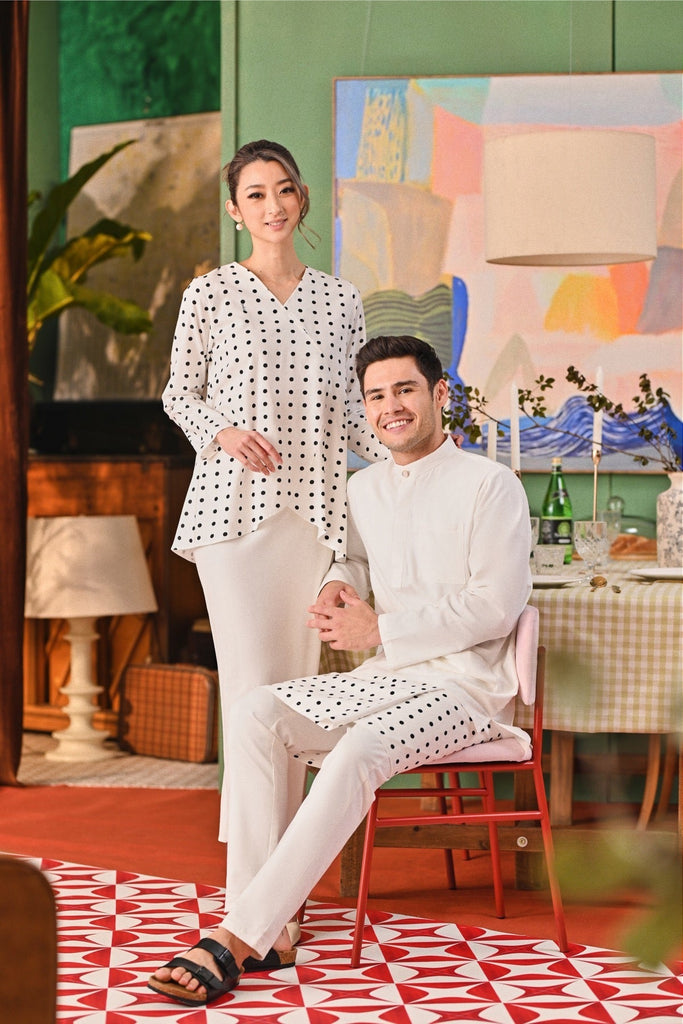 The Capai Men Baju Melayu Top - White