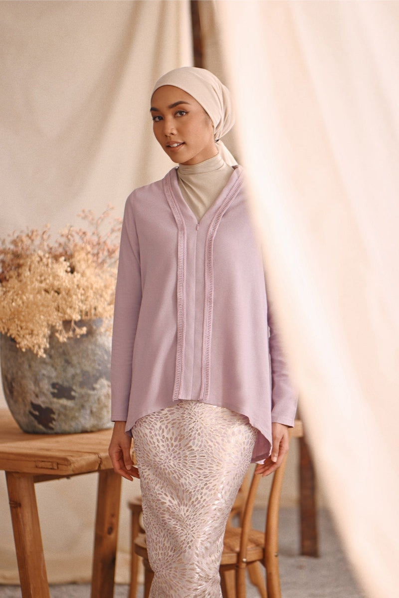 The Bayu Women Kebaya Top - Lavender