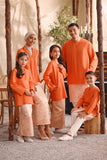 The Bayu Kurung Top - Orange