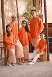 The Bayu Kurung Top - Orange