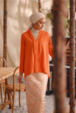 The Bayu Women Kebaya Top - Orange